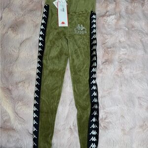 Kappa Green and Black Logo Leggings